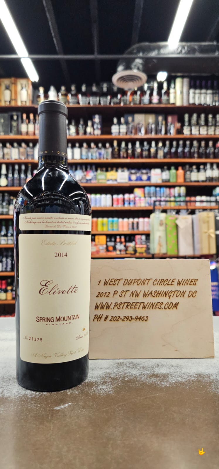 Spring Mountain Vineyard Elivette 2014 750 mL Spring Mountain Vineyard Elivette 2014 750 mL - Image 1