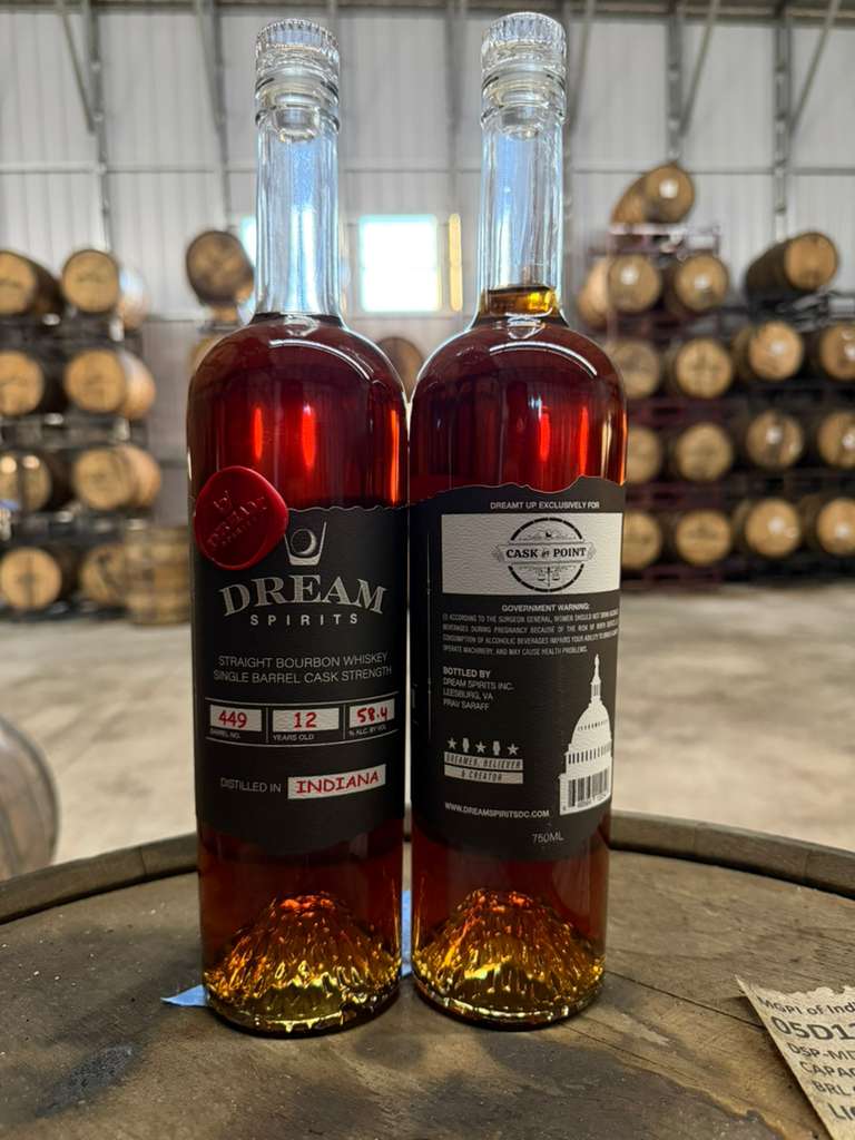 449 750 ml Dream Spirits Bourbon 12 Years Old Barrel 449 Single 58.4 % ABV By Cask In Point - Image 1