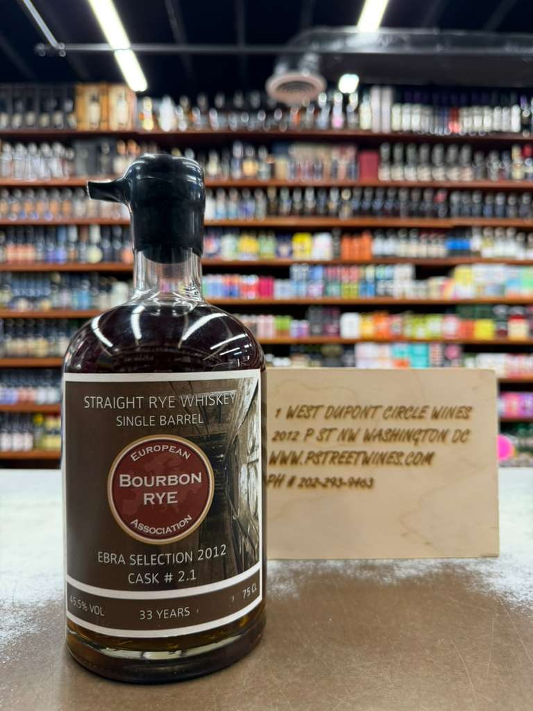 ebra front European Bourbon Rye Association EBRA Rye Single Barrel 33 Years Old Cask 2.1 EBRA Selection 2012 1 Of 42 - Image 1