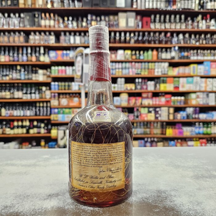 Old Weller Original 7 Years Old 107 Proof Gold Vein 69 Stamped On Glass - Image 3